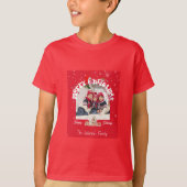 T-shirt Modern Red Curved Graffiti Merry Christmas Photos (Devant)