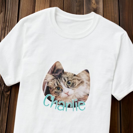 T-shirt Modern Simple Chat Forme Personnalisée Animette Ch