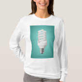 T-shirt Modern Spiral Compact Fluorescent Lightbulb (Devant)