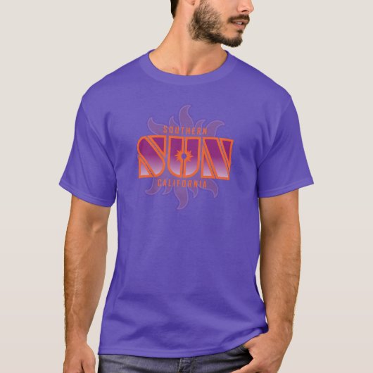 T-shirt Modern Vintage Purple So-Cal Sun (Devant)