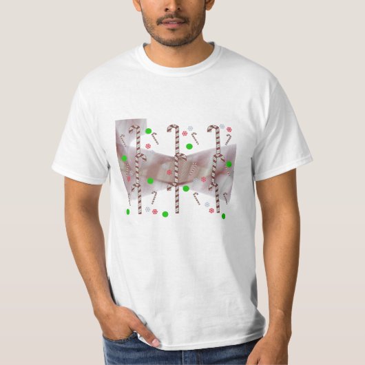 T-Shirt moderne à rayures rouges et blanches de ca (Devant)