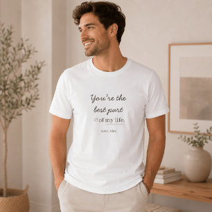 T-shirt Moderne avec Citation d'Amour Personnalisé