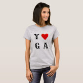 T-shirt Moderne Beau coeur de Yoga (Devant entier)