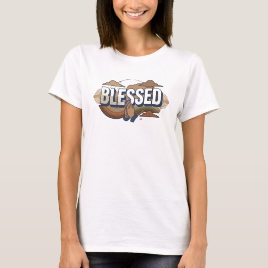 T-shirt Moderne BLESSED 2D Conception Originale (Devant)