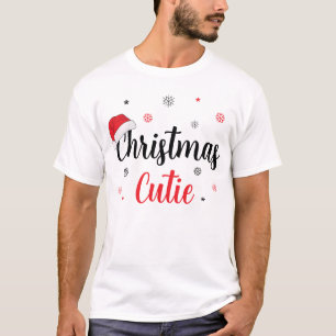 T-Shirt Moderne Chapeau de Père Noël Citation Mign
