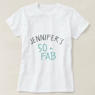 T-shirt Moderne Décontracté Turquoise Noir 50 Fabuleux ann
