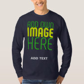 T-SHIRT MODERNE ÉDITABLE CUTE MARINE BLEU IMAGE MODÈLE TEX (Devant)