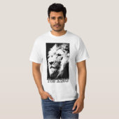 T-shirt Moderne Élégant Lion Face Modèle Mens Valeur (Devant entier)