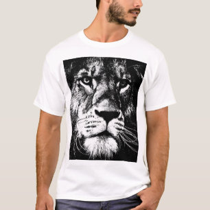 T-shirt Moderne Elégant Pop Art Lion Visage Modèle Mens