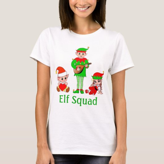 T-Shirt Moderne Elfe de Noël Squad (Devant)