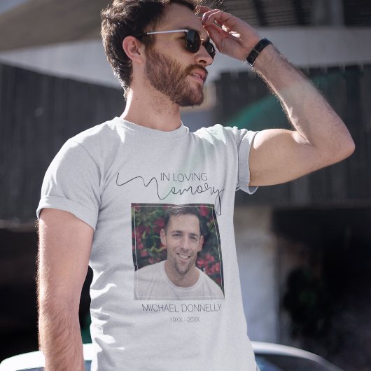 T-shirt Moderne En Mémoire Amoureuse | Photo Mémorial T-Sh
