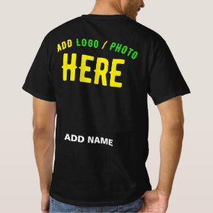 T-SHIRT MODERNE ET MODERNE PERSONNALISABLE NOIR VÉRIFIÉ