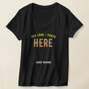 T-SHIRT MODERNE ET MODERNE PERSONNALISABLE NOIR VÉRIFIÉ
