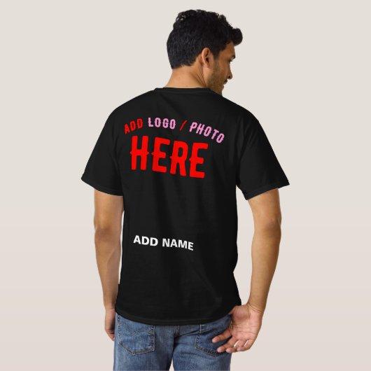 T-SHIRT MODERNE ET MODERNE PERSONNALISABLE NOIR VÉRIFIÉ (Dos entier)