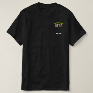 T-SHIRT MODERNE ET MODERNE PERSONNALISABLE NOIR VÉRIFIÉ