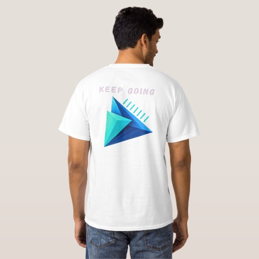 T-shirt moderne géométrique 3D Keep Going (Dos entier)