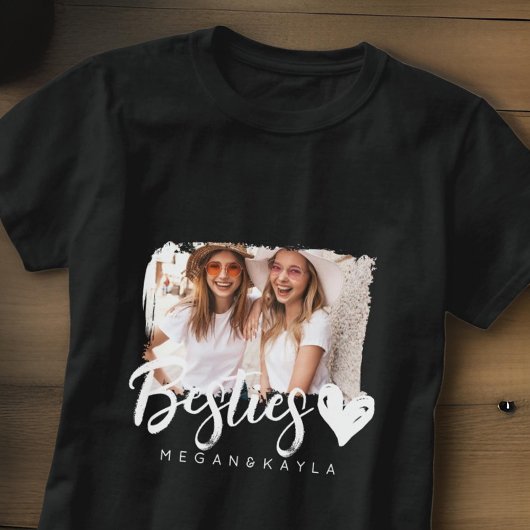 T-shirt Moderne Grunge Heart Best Friends BFF Photo
