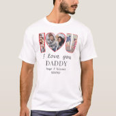 T-shirt Moderne Je ♥ U Personnalisé Je T'Aime Papa Maman 3 (Devant)