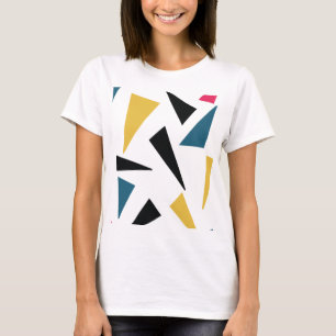 T-shirt Moderne, joyeux, amusant, motif géométrique vibran