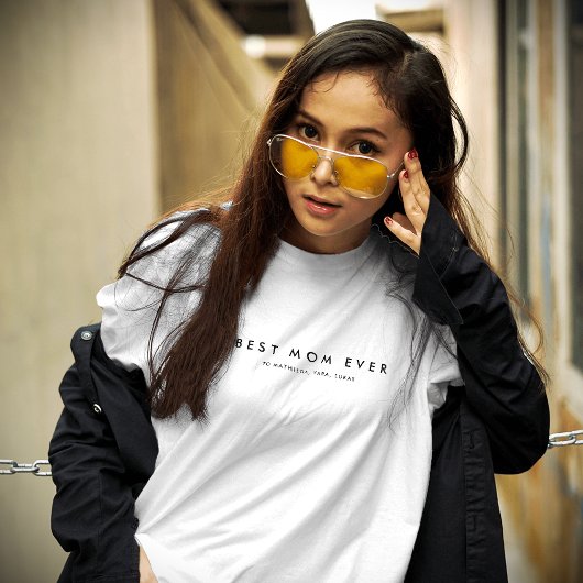 T-shirt Moderne maman célibataire meilleure maman jamais b