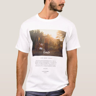 T-shirt Moderne Meilleur Papa Jamais Photo Fête des pères