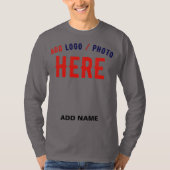 T-SHIRT MODERNE MODERNE MODERNE PERSONNALISÉ GRAY FUMÉE VÉ (Devant)