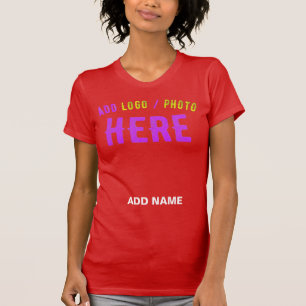 T-SHIRT MODERNE MODERNE PERSONNALISABLE ROUGE VÉRIFIÉ