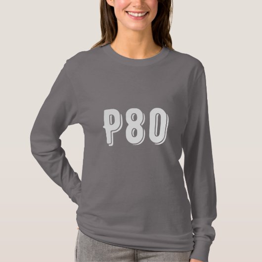 T-shirt Moderne monogrammed P80 gris ado (Devant)
