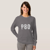 T-shirt Moderne monogrammed P80 gris ado (Devant entier)