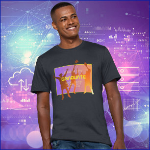 T-shirt Moderne Multicolor Techno Graduation Party