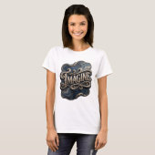 T-shirt Moderne or IMAGINE imprimé (Devant entier)