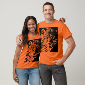 T-shirt Moderne Pop Art Modèle Leopard Visage Mens Moderne (Unisexe)