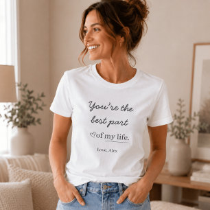 T-shirt moderne pour femme avec citation d'amour p