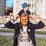 T-shirt Moderne | Première Fête des pères | Collage de pho<br><div class="desc">Un collage photo moderne pour toute la première fois fait cette fête des pères, avec le message modèle qui dit "HAPPY 1ST FÊTE DES PÈRES DADDY With LOVE MOMMY & ROSIE". Avec 8 photos carrés. facile à personnaliser et entièrement modifiable pour vous d'ajouter votre propre message et pour qui il...</div>