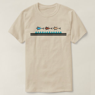 T-shirt Moderne Rétro - 3 poissons
