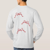 T-shirt Moderne Retro Saint Valentin's Day RED Ribbon Bows (Dos)
