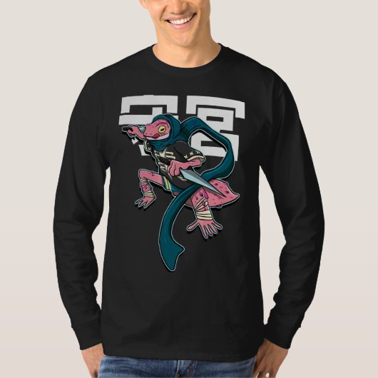 T-shirt Moderne Samurai Leopard Gecko Lizard Reptile (Devant)