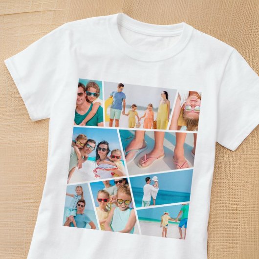 T-shirt Moderne Simple Amusement Personnalisé 9 Images Col