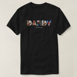 T-shirt Moderne Simple Collage de Photos Personnalisé avec