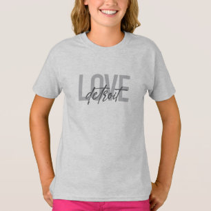 T-shirt Moderne, simple, cool, design urbain Amour Detroit