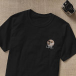 T-shirt Moderne simple Grunge Insigne personnalisé Animaux<br><div class="desc">Ce design simple et classique est composé de typographie serif et d'ajouter une photo personnalisée.</div>