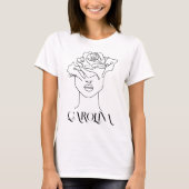 T-shirt Moderne Simple Line Art, Boho Chic (Devant)