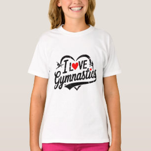 T-shirt Moderne tendance J'aime la gymnastique