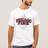 T-shirt Moderne Vintage Chicago Fire Blanc (Devant)