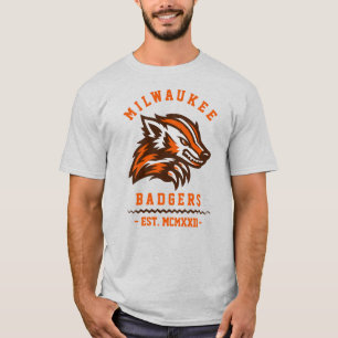 T-shirt Moderne Vintage Milwaukee Badgers Est.