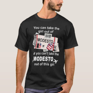 T-shirt Modesto Boarding Pass Modesto Girl