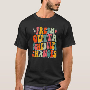 T-shirt Modifications de l'horaire de l'extérieur Retour à