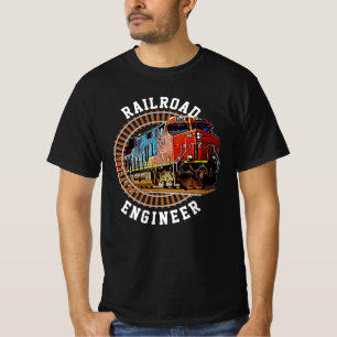 T-shirt Modifier le texte Ingénieur ferroviaire Locomotive