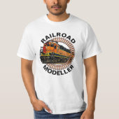 T-shirt Modifier le texte Modeleur ferroviaire Orange Dies (Devant)