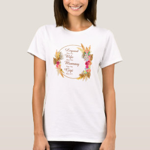 T-shirt Modifier N'IMPORTE QUEL Nom Date Légende Femme Mom